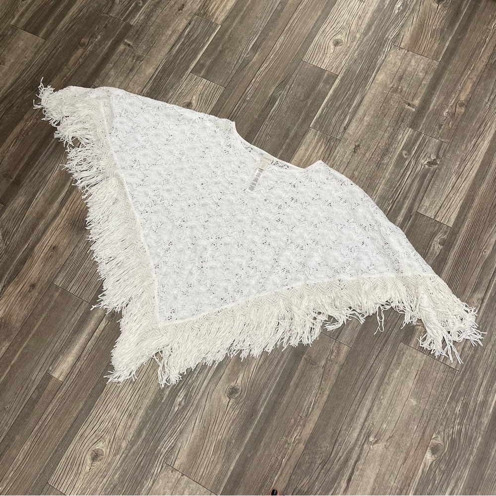 Chico's white Lace poncho